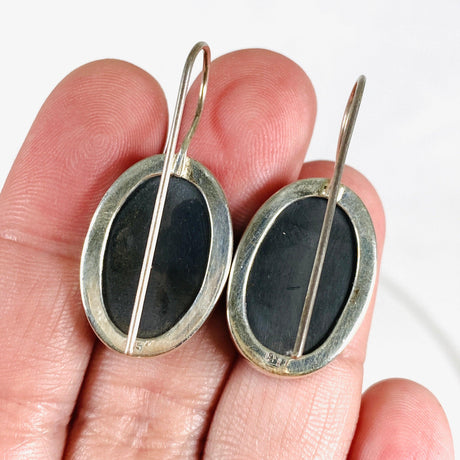 Hematite Oval Fixed Hook Earrings KEGJ1098 - Nature's Magick