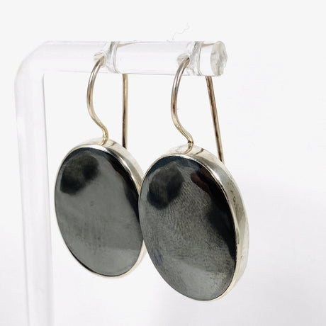 Hematite Oval Fixed Hook Earrings KEGJ1098 - Nature's Magick