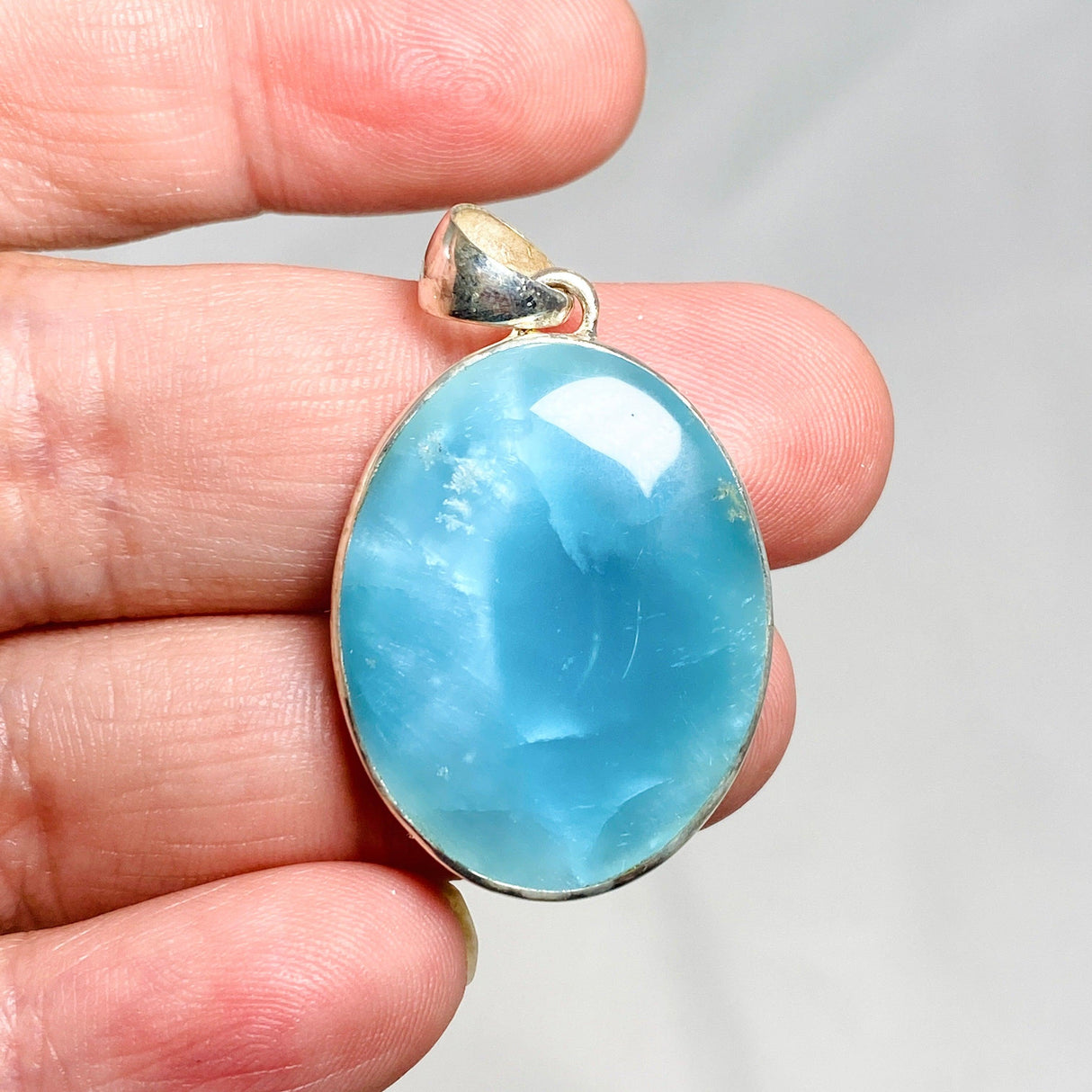 Hemimorphite Oval Pendant KPGJ4195 - Nature's Magick