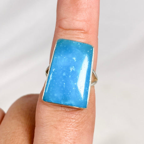 Hemimorphite Rectangular Ring Size 8 KRGJ3116 - Nature's Magick