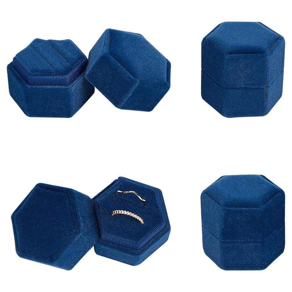Hexagon Velvet Ring Box - Nature's Magick