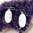 Howlite Oval Earrings KEGJ1488 - Nature's Magick