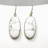 Howlite Oval Earrings KEGJ1488 - Nature's Magick