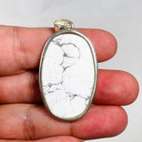 Howlite Oval Pendant KPGJ3431 - Nature's Magick