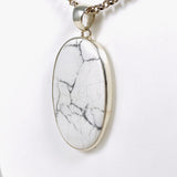 Howlite Oval Pendant KPGJ3431 - Nature's Magick