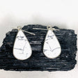 Howlite Teardrop Earrings KEGJ1440 - Nature's Magick