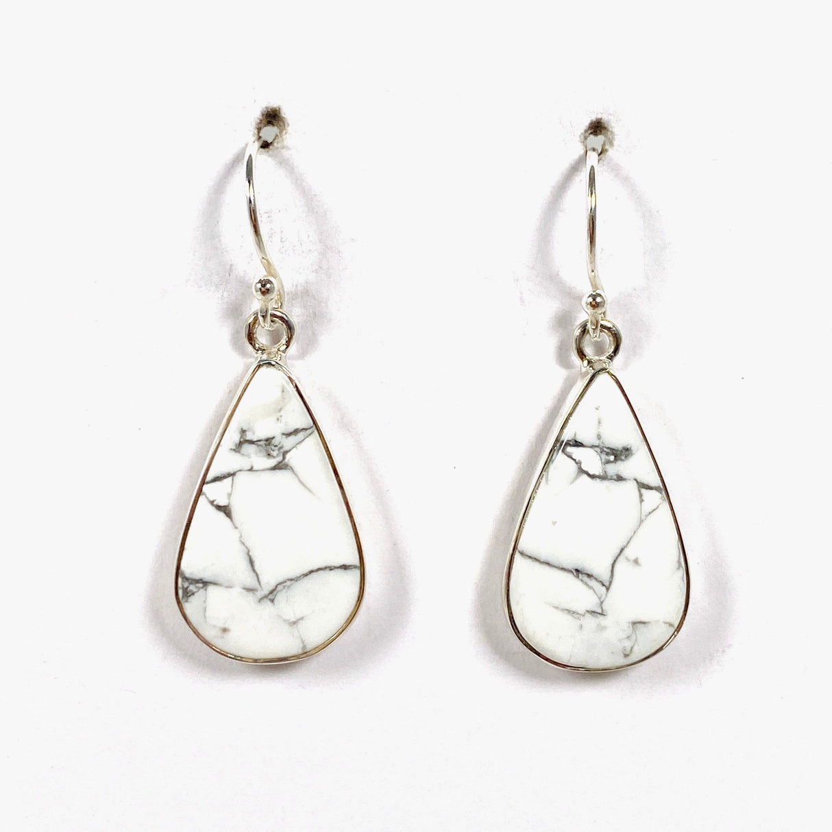 Howlite Teardrop Earrings KEGJ1440 - Nature's Magick