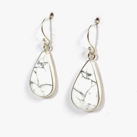 Howlite Teardrop Earrings KEGJ1440 - Nature's Magick