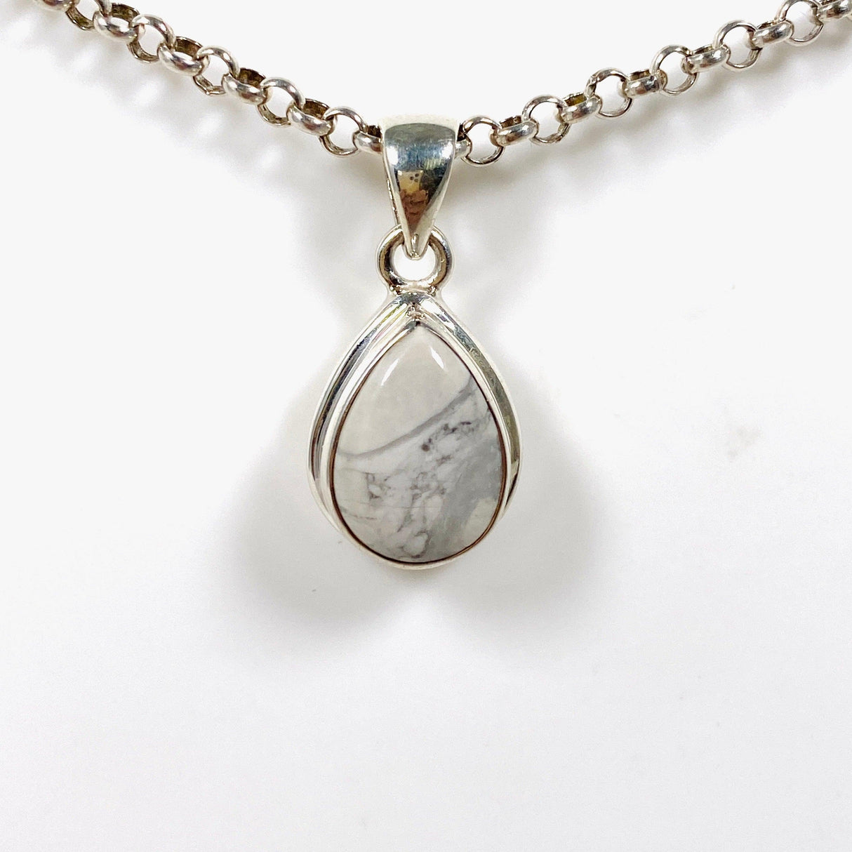 Howlite Teardrop Pendant KPGJ4149 - Nature's Magick