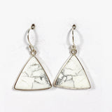 Howlite Triangular Earrings KEGJ1439 - Nature's Magick