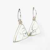 Howlite Triangular Earrings KEGJ1439 - Nature's Magick