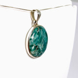 Green Kyanite Round Cabochon Pendant PPGJ983