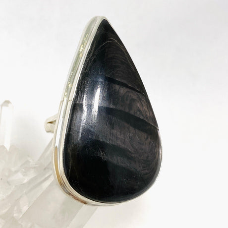 Hypersthene Teardrop Split Band Ring Size 11 KRGJ3149 - Nature's Magick