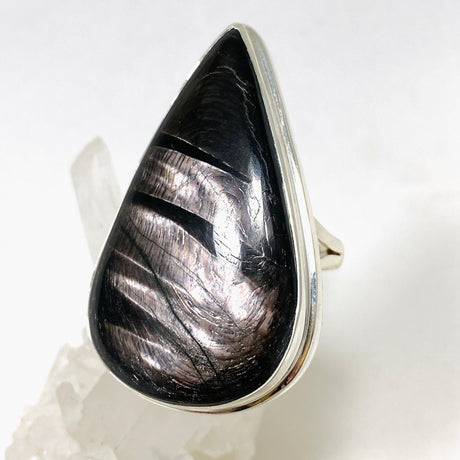 Hypersthene Teardrop Split Band Ring Size 11 KRGJ3149 - Nature's Magick