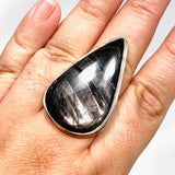 Hypersthene Teardrop Split Band Ring Size 11 KRGJ3149 - Nature's Magick