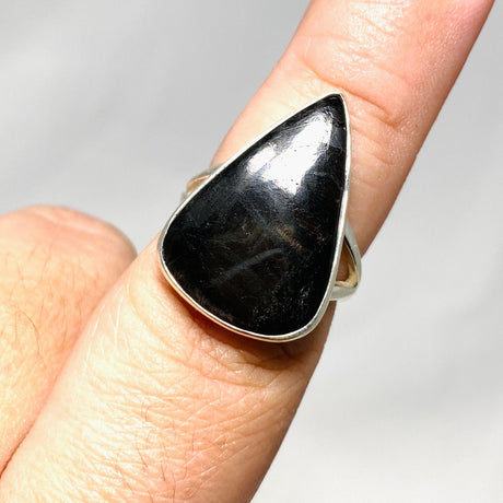 Hypersthene Teardrop Split Band Ring Size 8 KRGJ3150 - Nature's Magick