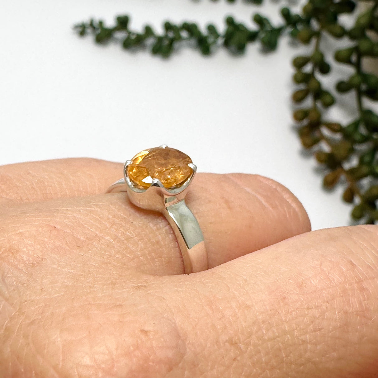 Imperial Topaz Oval Faceted Ring Size 6 PRGJ770