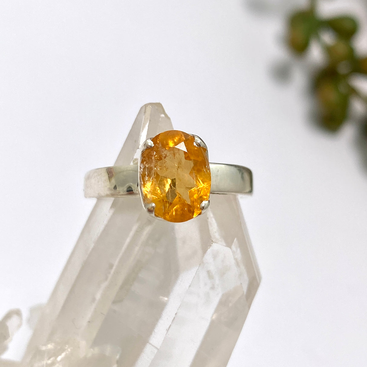 Imperial Topaz Oval Faceted Ring Size 6 PRGJ770