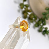 Imperial Topaz Oval Faceted Ring Size 6 PRGJ770