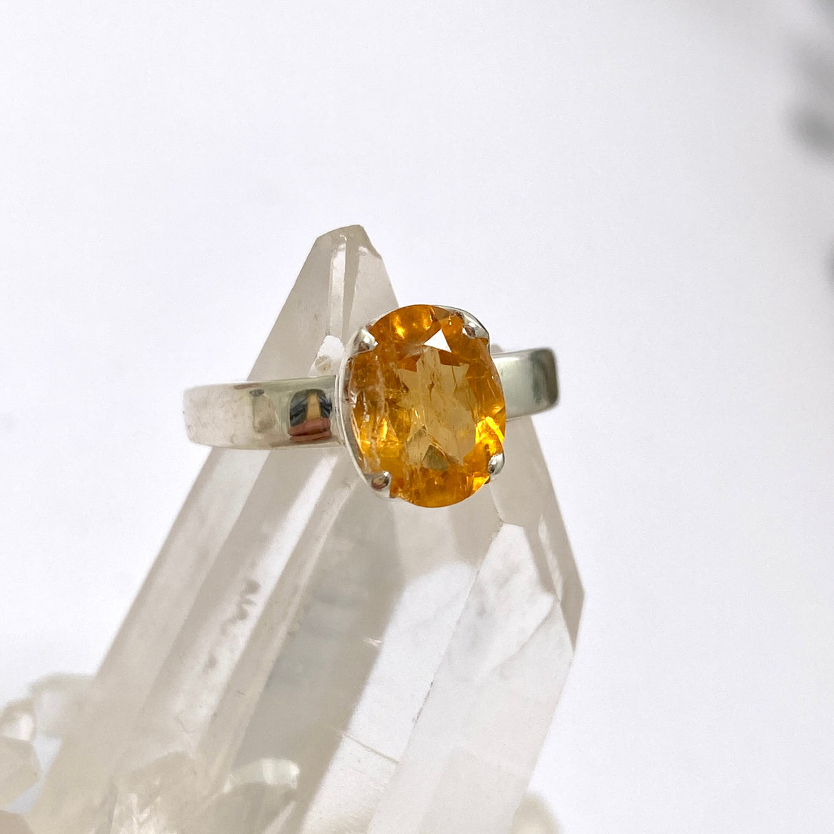 Imperial Topaz Oval Faceted Ring Size 6 PRGJ770