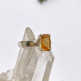 Imperial Topaz Rectangular Faceted Ring Size 6.5 PRGJ766