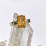 Imperial Topaz Rectangular Faceted Ring Size 7 PRGJ767