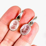 Inclusion Quartz Oval Earrings PEGJ102 - Nature's Magick