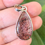 Lepidicrocite in Quartz (Inclusion Quartz)Teardrop Cabochon Pendant PPGJ823