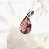 Lepidicrocite in Quartz (Inclusion Quartz) Teardrop Faceted Pendant PPGJ828