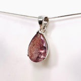 Lepidicrocite in Quartz (Inclusion Quartz) Teardrop Faceted Pendant PPGJ828