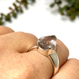 Lepidicrocite in Quartz (Inclusion Quartz) Teardrop Faceted Ring Size 8 PRGJ685