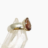 Inclusion Quartz Teardrop Faceted Ring Size 8 PRGJ684