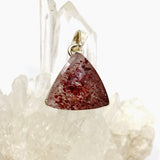 Lepidicrocite in Quartz (Inclusion Quartz) Triangular Faceted Pendant PPGJ899