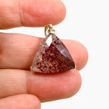 Lepidicrocite in Quartz (Inclusion Quartz) Triangular Faceted Pendant PPGJ899