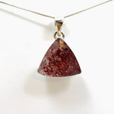 Lepidicrocite in Quartz (Inclusion Quartz) Triangular Faceted Pendant PPGJ899