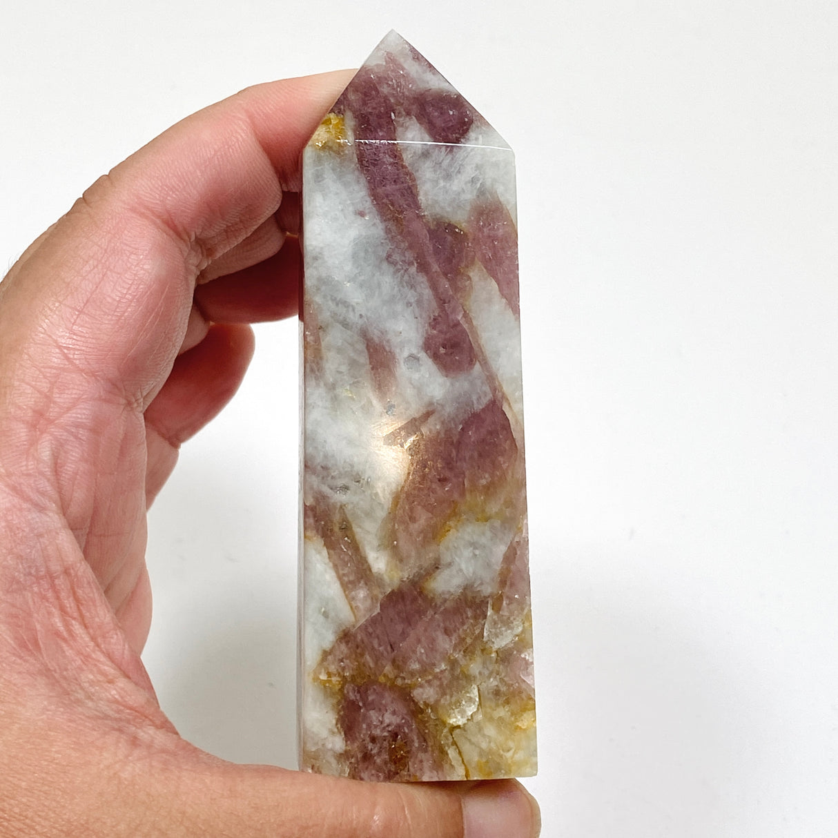 Pink Tourmaline quartz point PTT-02