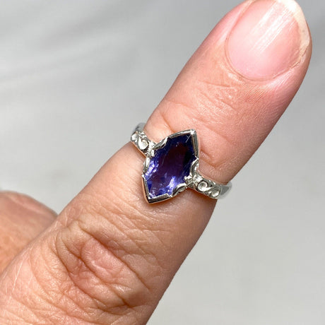 Iolite Faceted Marquise Ring in a Decorative Setting R3726 - Nature's Magick