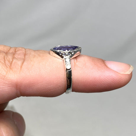 Iolite Faceted Marquise Ring in a Decorative Setting R3726 - Nature's Magick