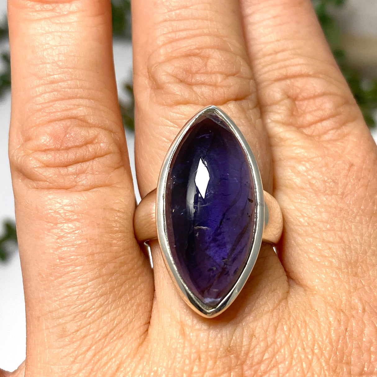 Iolite Marquise Cabochon Ring Size 8 PRGJ657