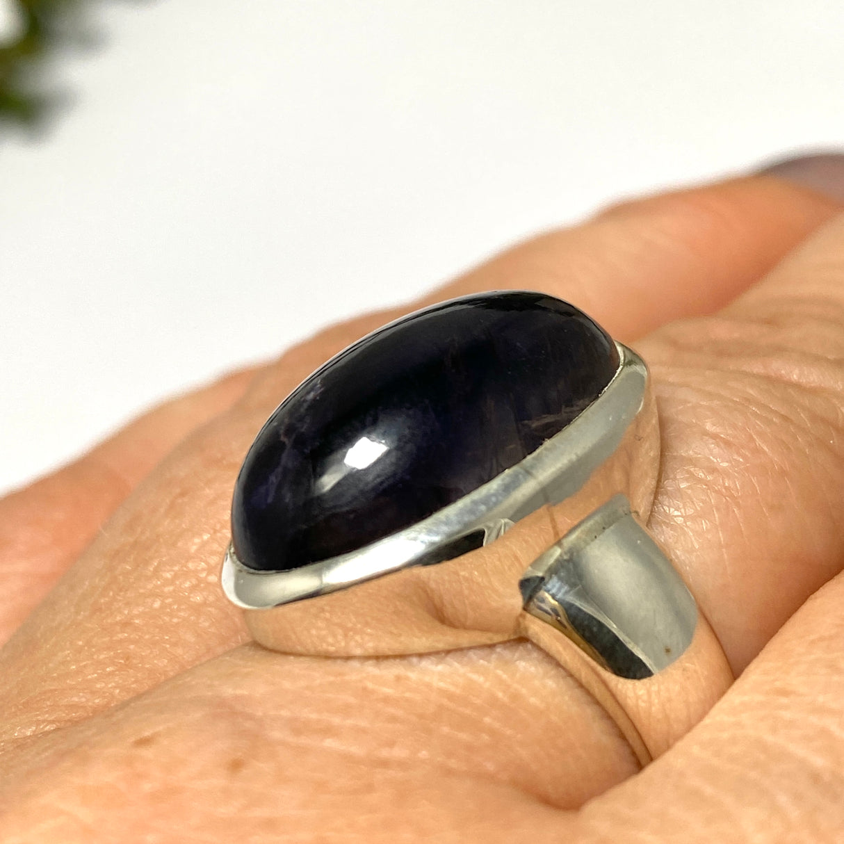 Iolite Oval Cabochon Ring Size 8 PRGJ655