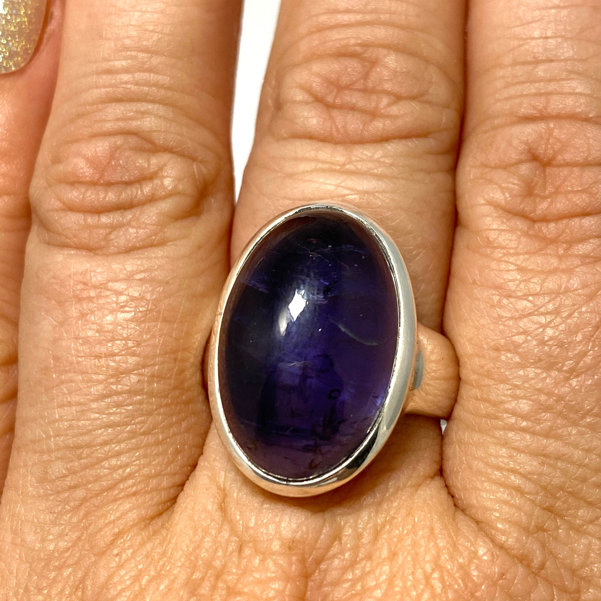 Iolite Oval Cabochon Ring Size 8 PRGJ655