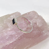 Iolite Rectangular Faceted Fine Band Ring R3793-IOL - Nature's Magick