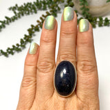 Iolite Sunstone Oval Cabochon Split Band Ring Size 8.5 PRGJ663