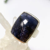 Iolite Sunstone Rectangular Cabochon Ring Size 8 PRGJ666