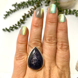 Iolite Sunstone Teardrop Cabochon Ring Size 6.5 PRGJ668