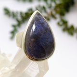 Iolite Sunstone Teardrop Cabochon Ring Size 7 PRGJ670