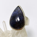 Iolite Sunstone Teardrop Cabochon Ring Size 7 PRGJ670