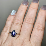 Ioilite Teardrop fine band ring R3800-IOL