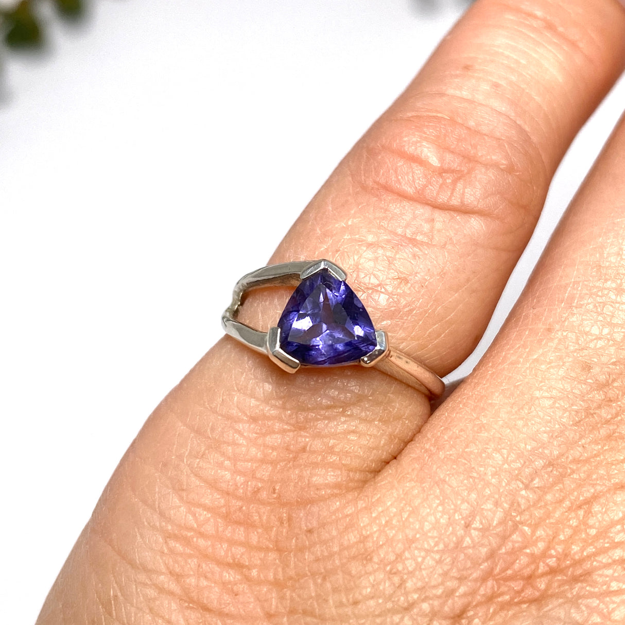 Iolite Triangular Faceted Ring PRGJ653