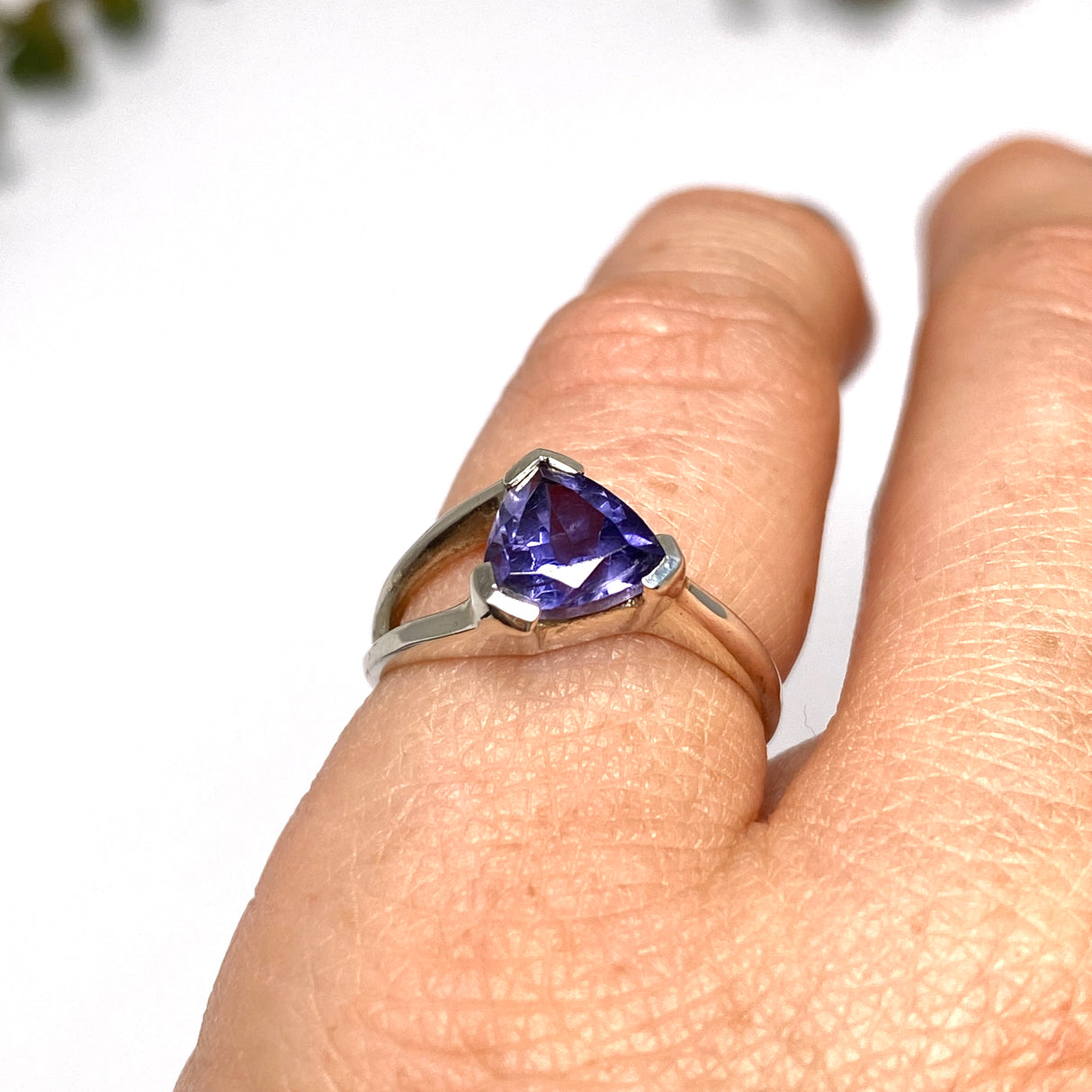 Iolite Triangular Faceted Ring PRGJ653